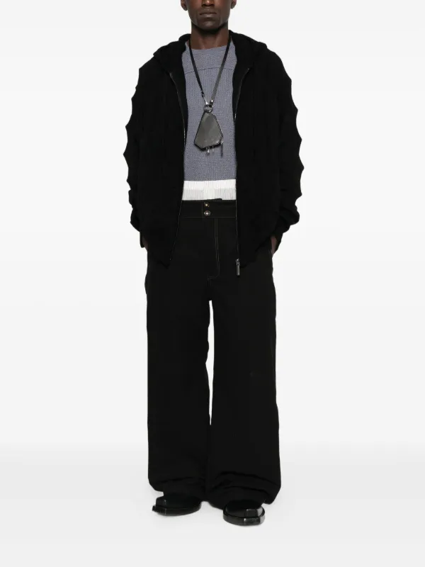 MADFRENZY Spiked zip-up Hoodie | Black | FARFETCH