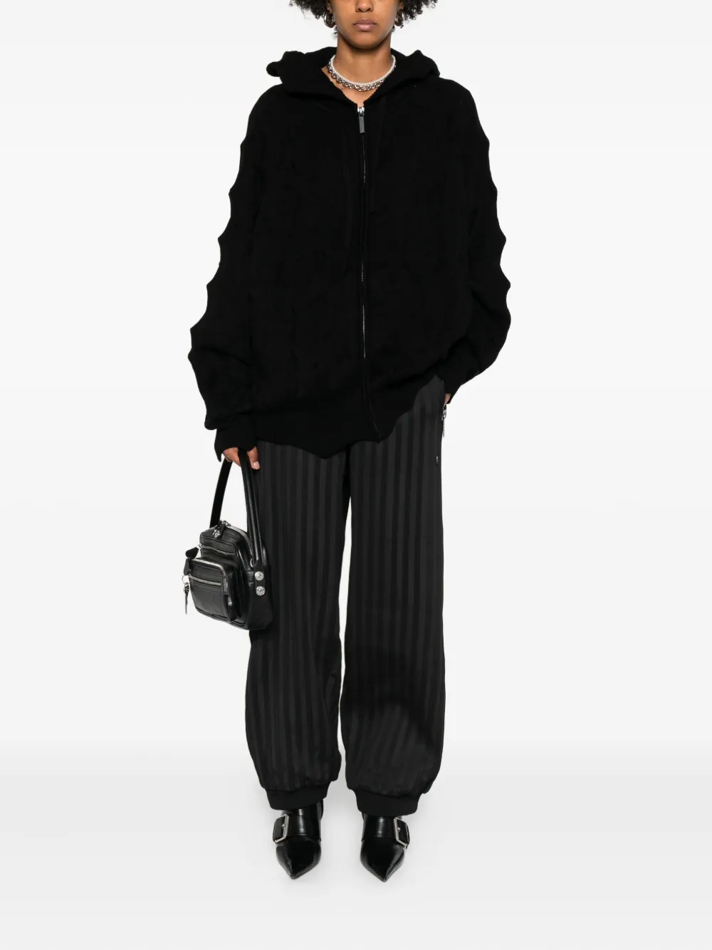 Spiked Zip-Up Hoodie