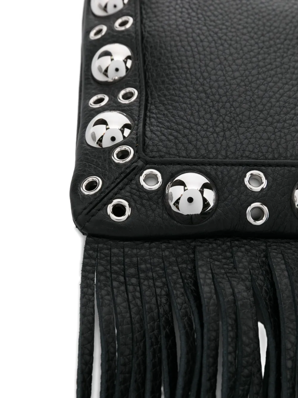 Valentino Garavani Schoudertas met franje en studs Zwart