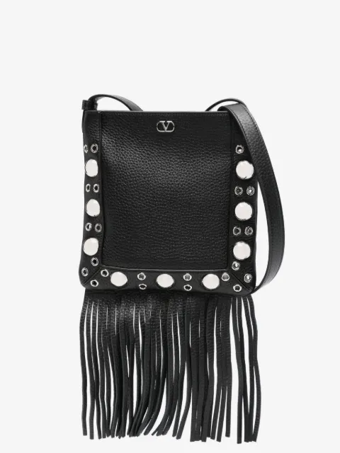 Valentino Garavani fringed studded shoulder bag