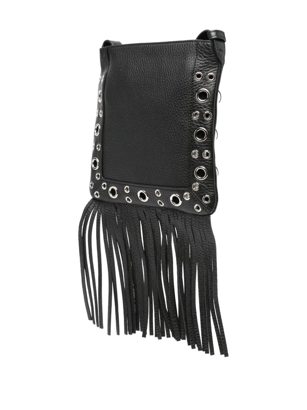 Valentino Garavani Schoudertas met franje en studs Zwart