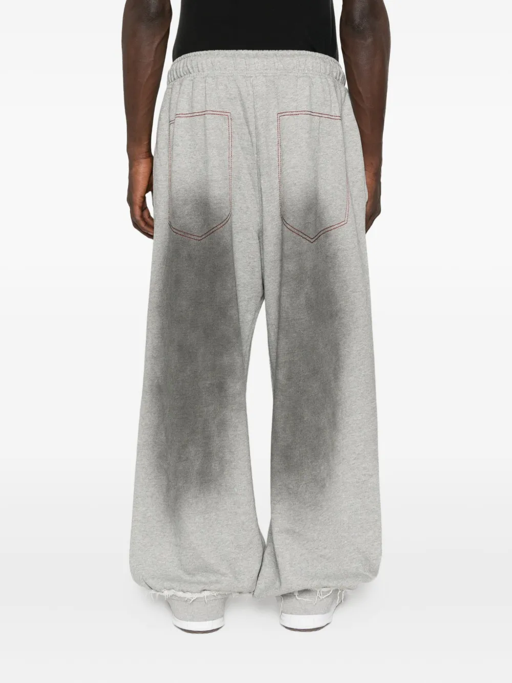 Madfrenzy Rodeo Drawstring Track Pants In Gray