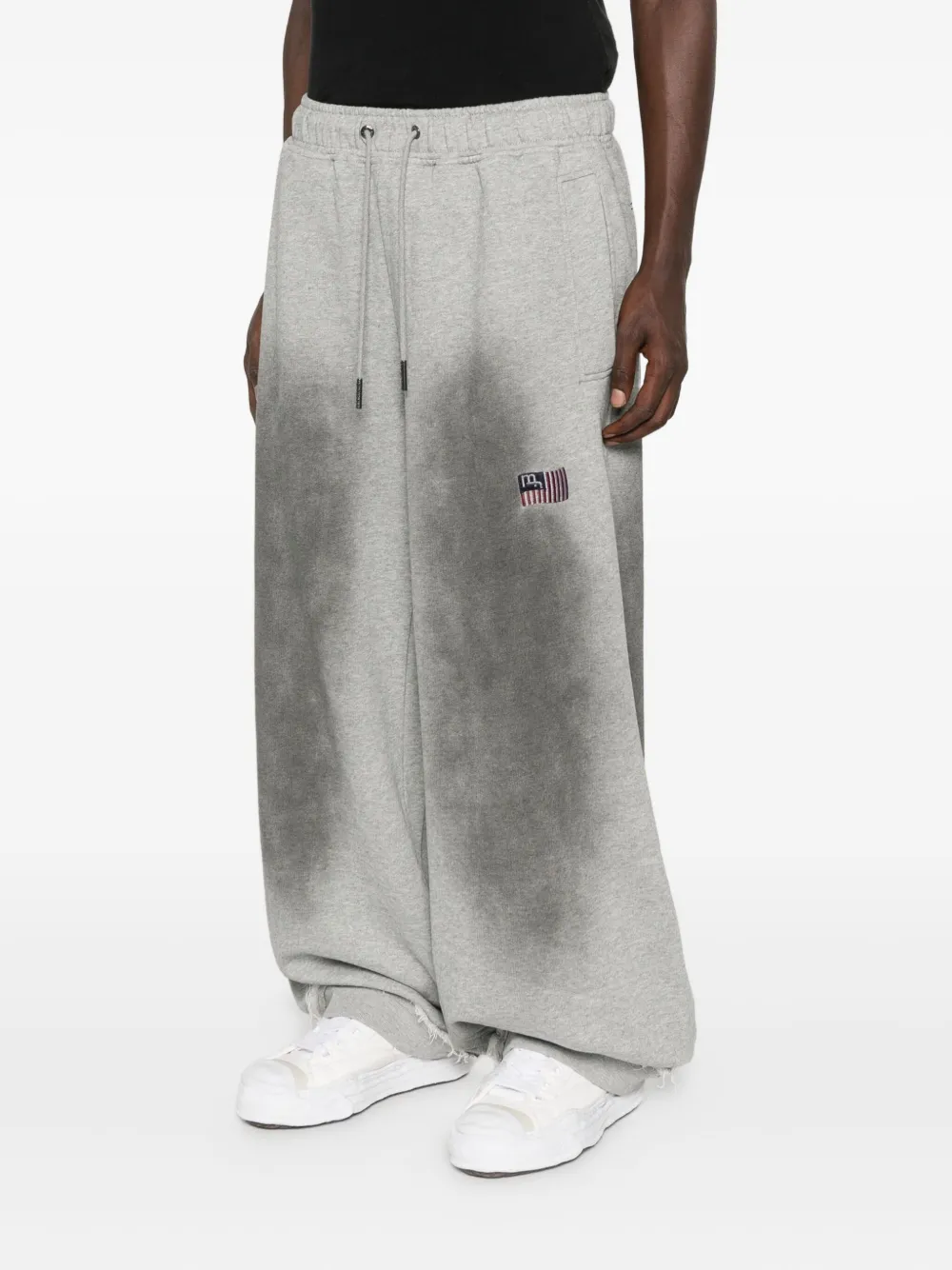 Madfrenzy Rodeo Drawstring Track Pants In Gray