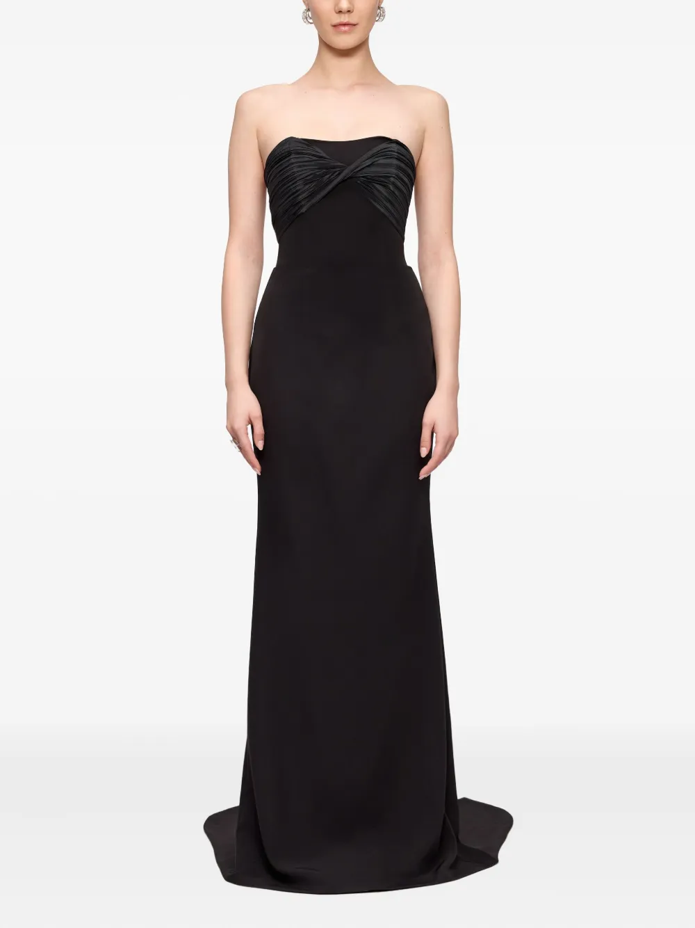 V:PM ATELIER Mika strapless maxi-jurk - Zwart
