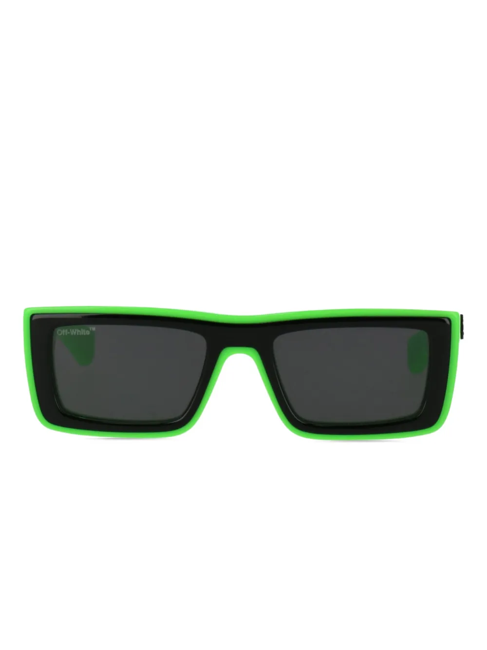 Off-white Rectangle-frame Sunglasses In Green