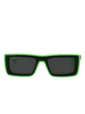 Off-White rectangle-frame sunglasses - Green