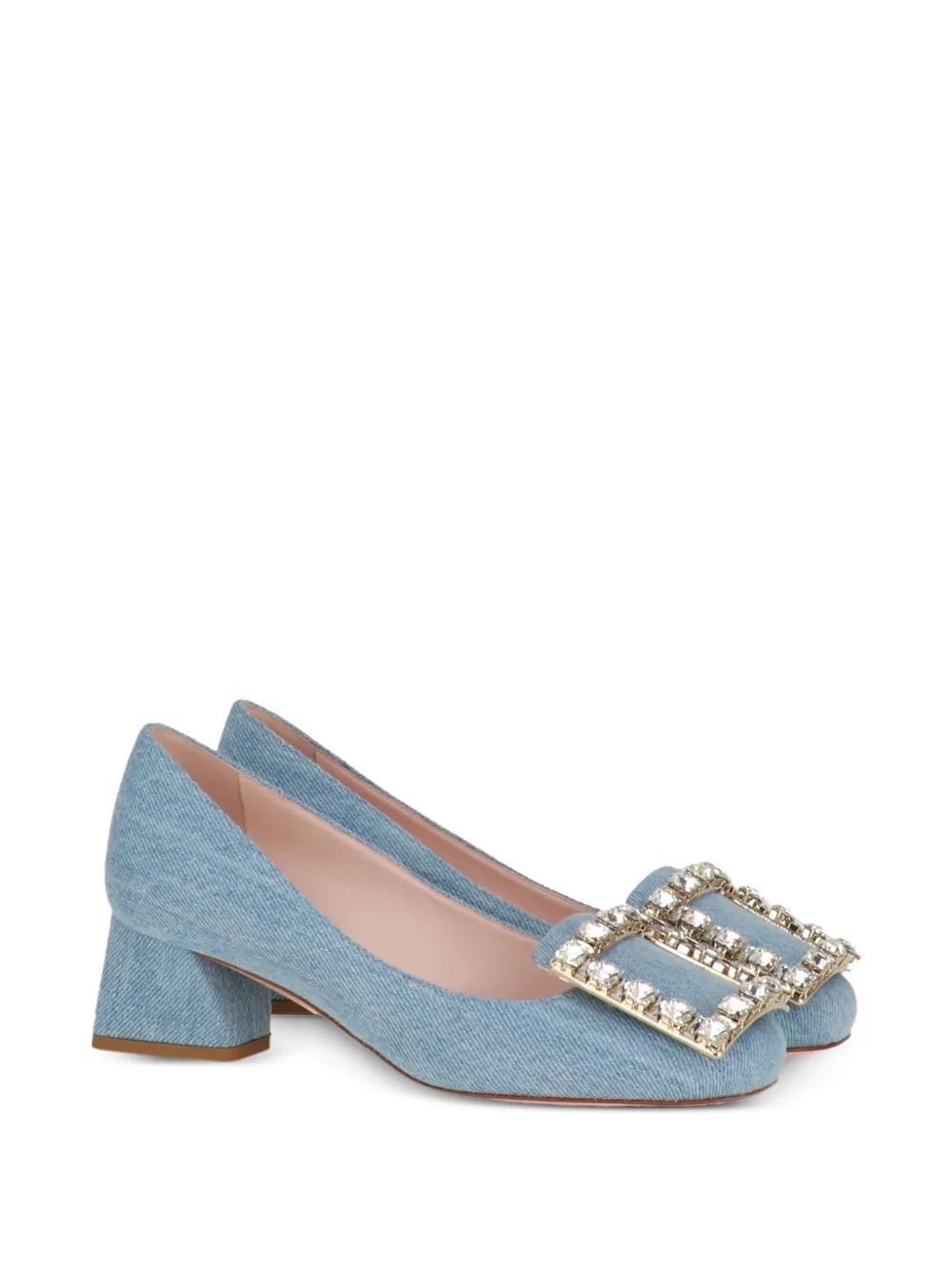 Roger Vivier crystal-buckle denim pumps | Heeled Pumps | Image 2