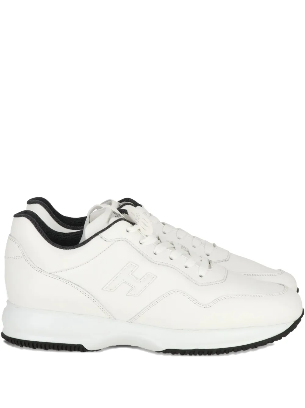 Hogan leather lace-up sneakers White