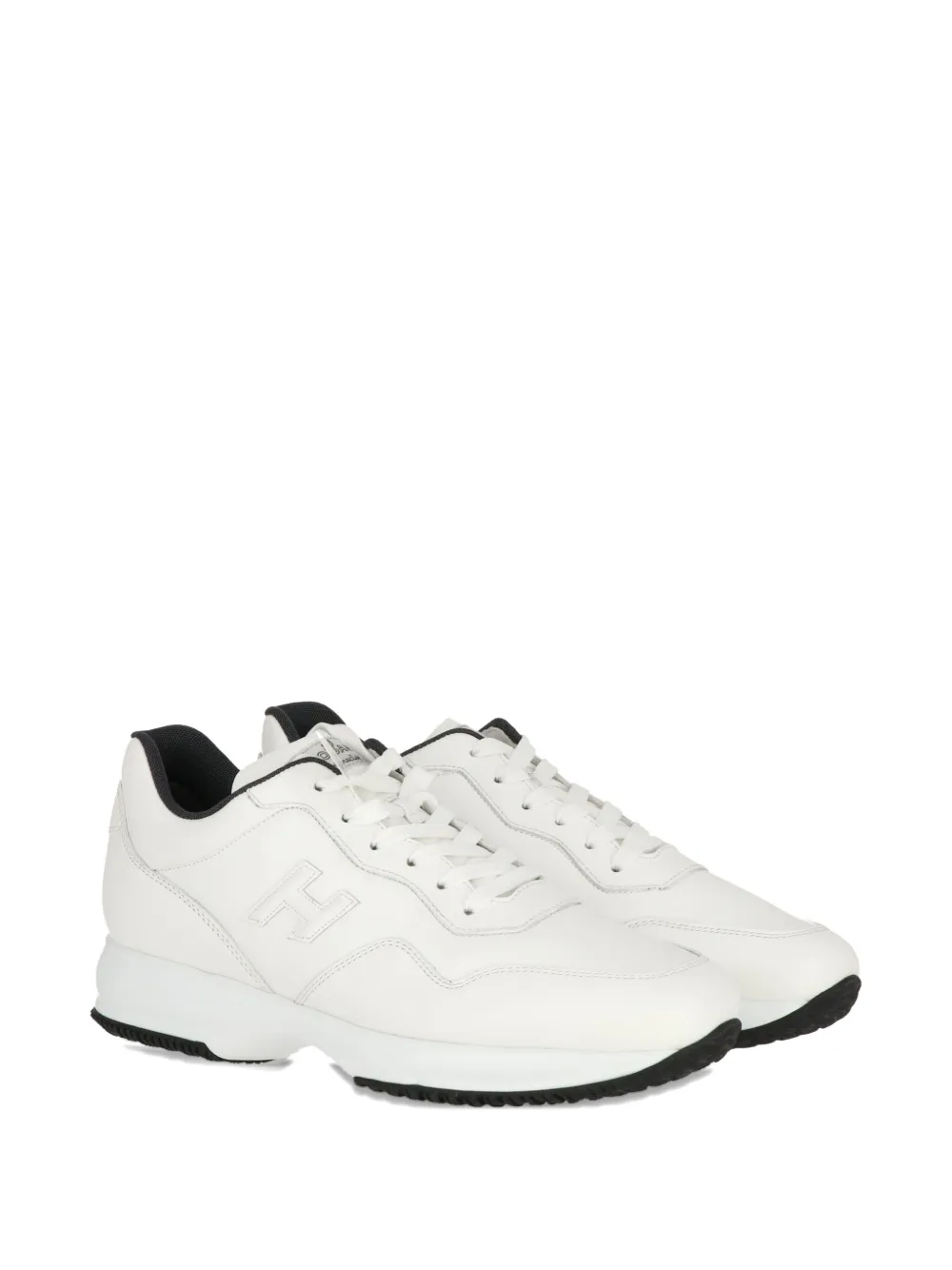 Hogan leather lace-up sneakers White