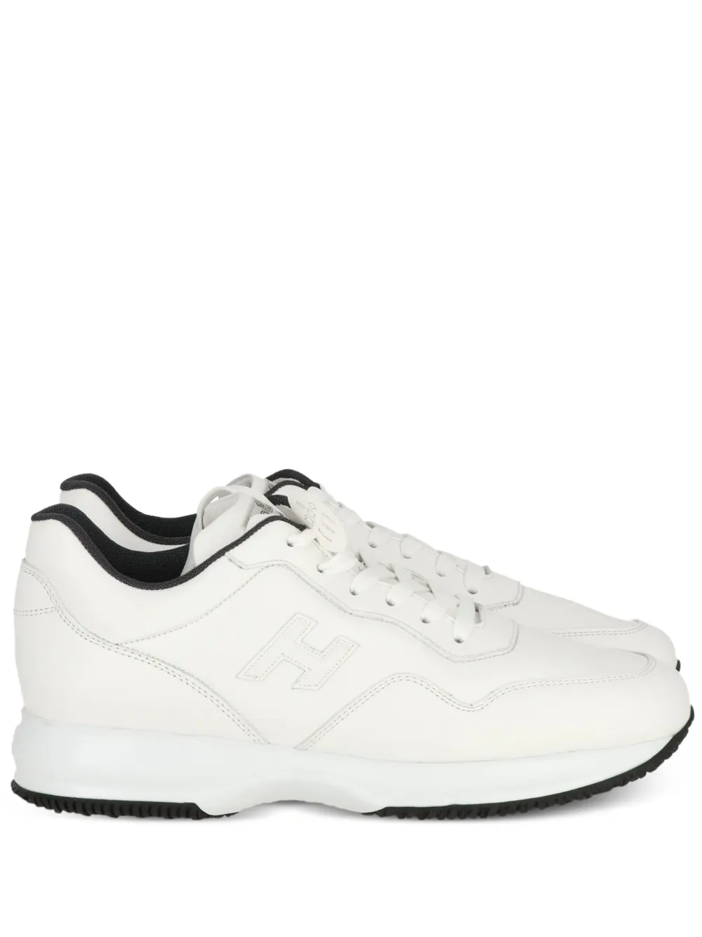 Hogan leather lace-up sneakers White