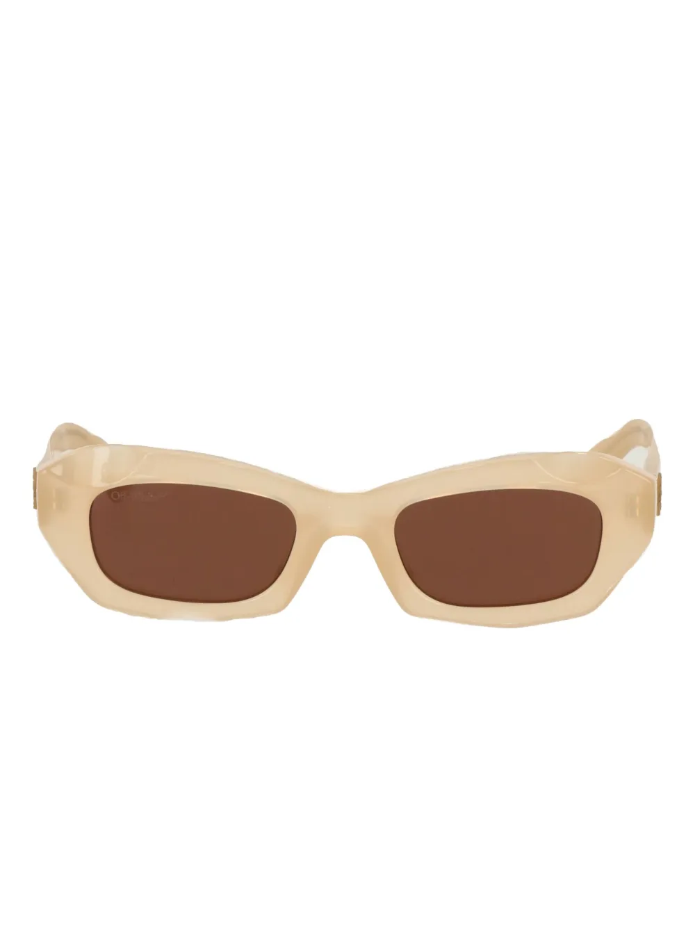 Off-White Eyewear round-frame tinted sunglasses Beige