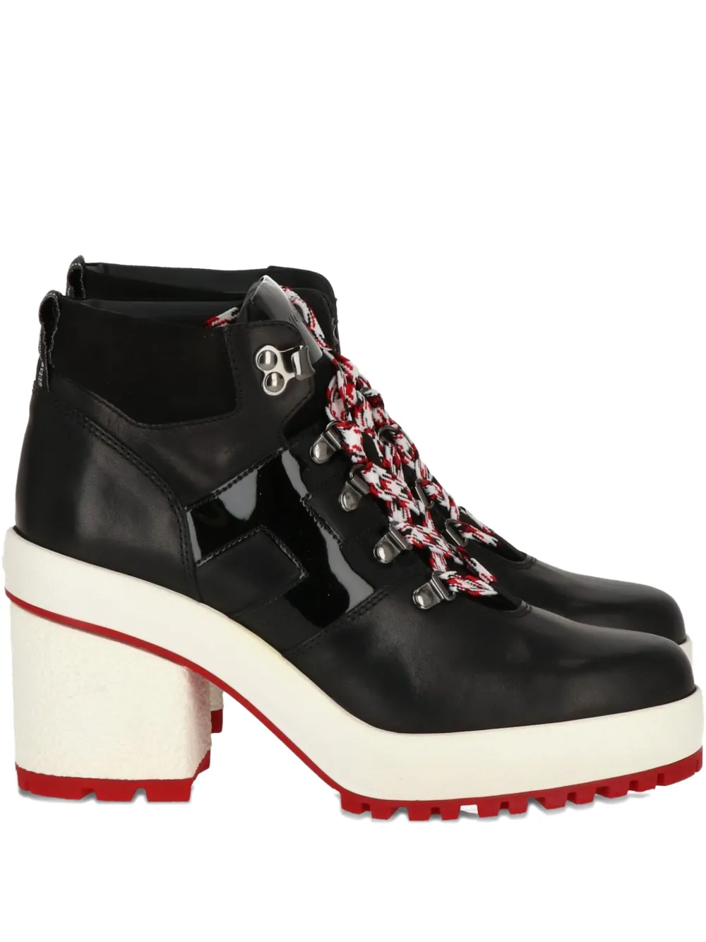 Hogan lace-up platform ankle boots Black