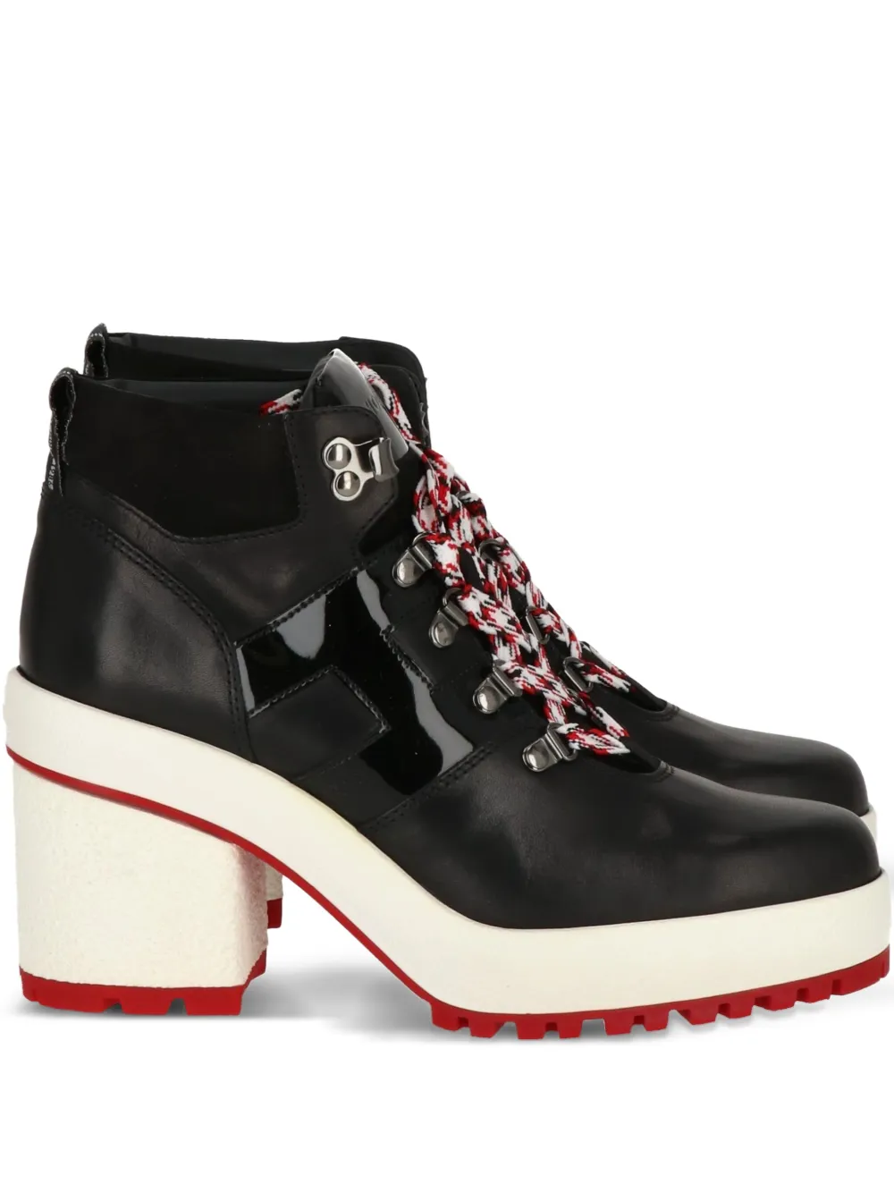 Hogan lace-up platform ankle boots Black