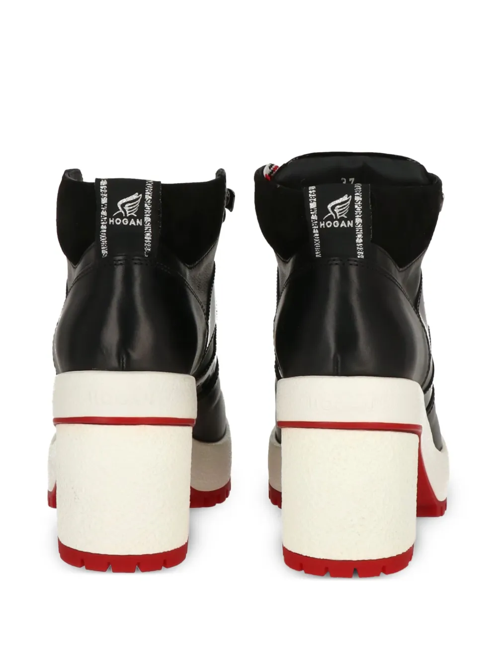 Hogan lace-up platform ankle boots Black