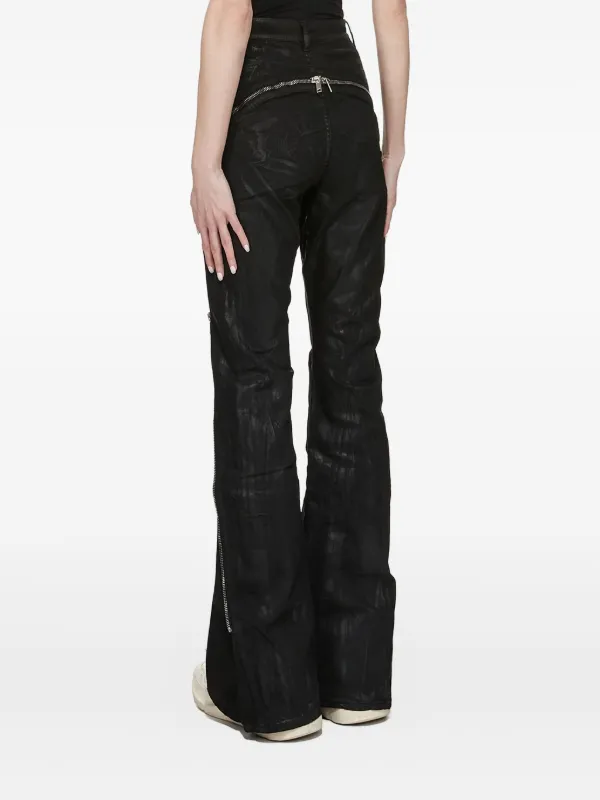 Rick Owens DRKSHDW Hollywood Boan Banana zip-detail Jeans | Black