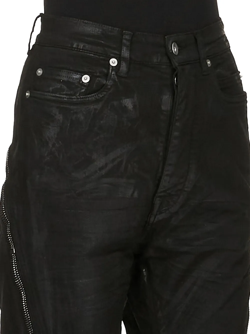 Rick Owens DRKSHDW Hollywood Boan Banana zip-detail jeans Zwart