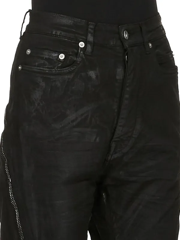 Rick Owens DRKSHDW Hollywood Boan Banana zip-detail Jeans | Black
