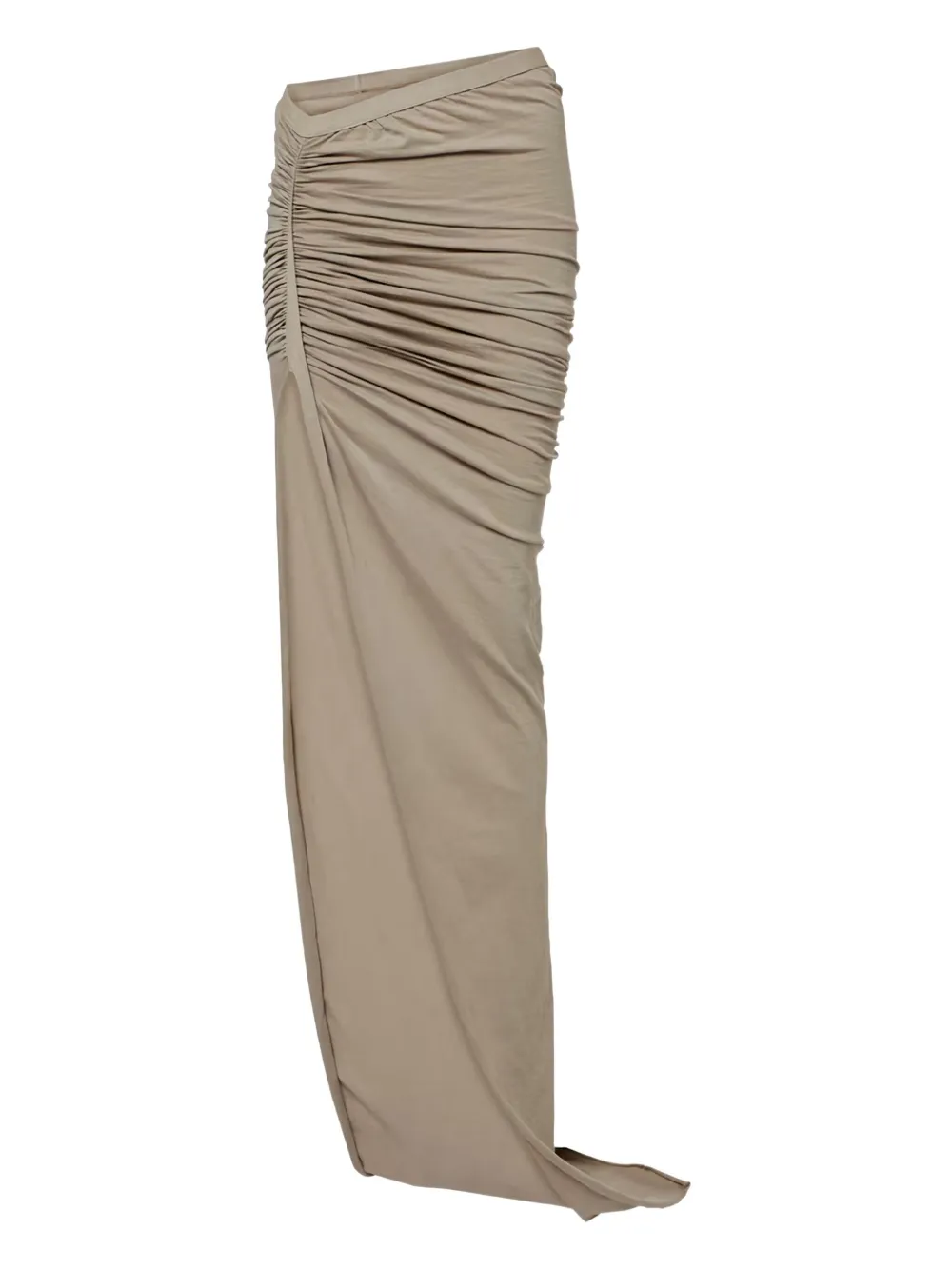 Rick Owens DRKSHDW draped split asymmetric skirt Beige