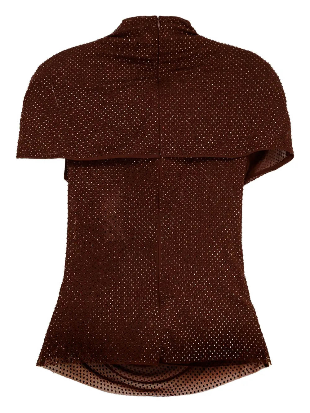 Self-Portrait embellished draped top - Bruin