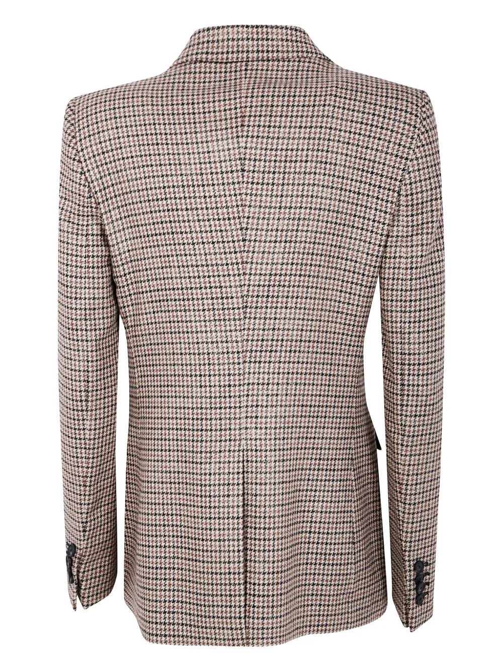 Tagliatore Houndstooth Double-breasted Blazer In Brown