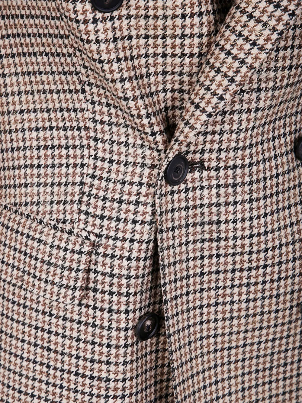 Tagliatore Houndstooth Double-breasted Blazer In Brown