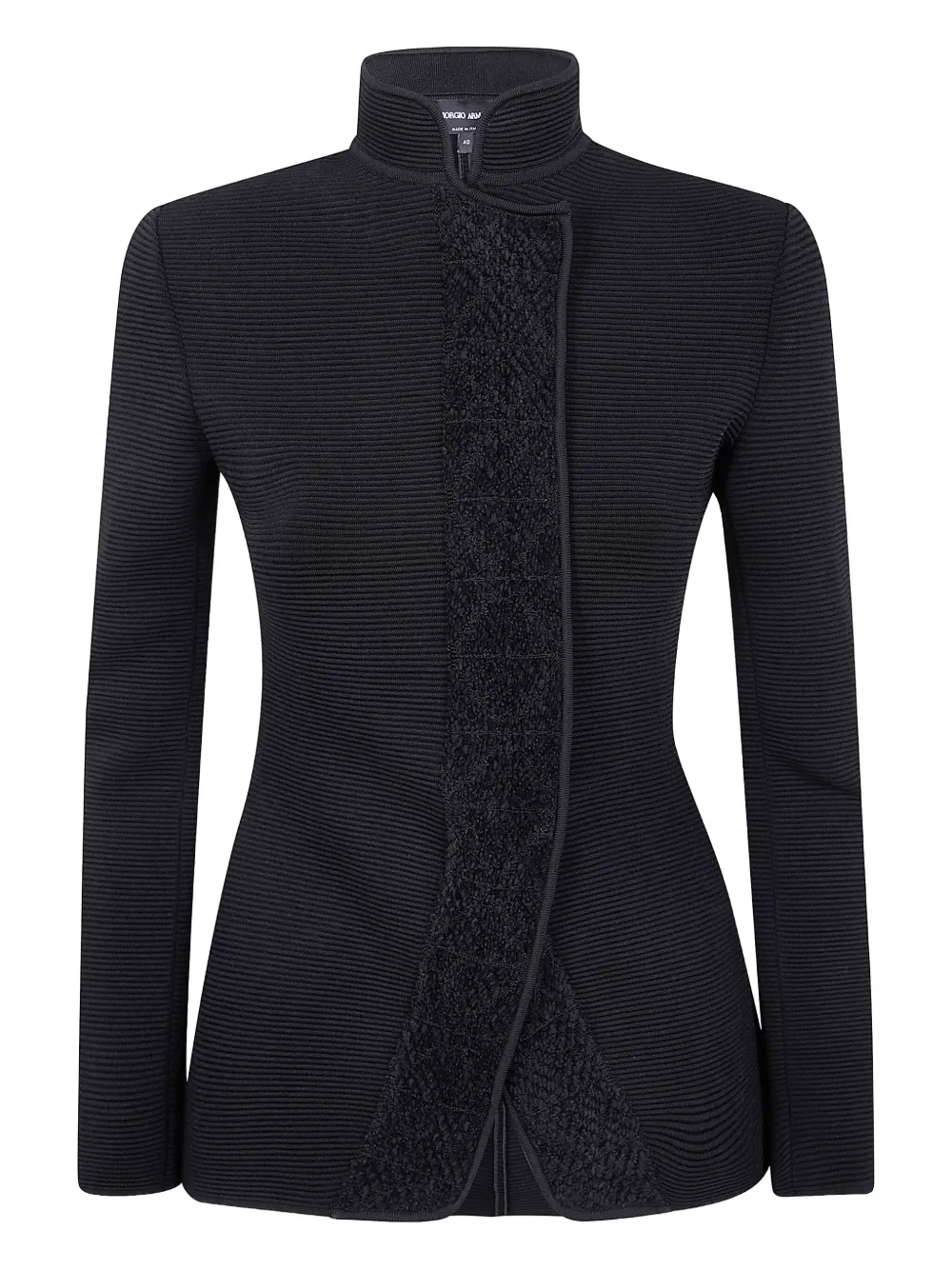 Giorgio Armani ribbed high-neck jacket | Black | Image 1