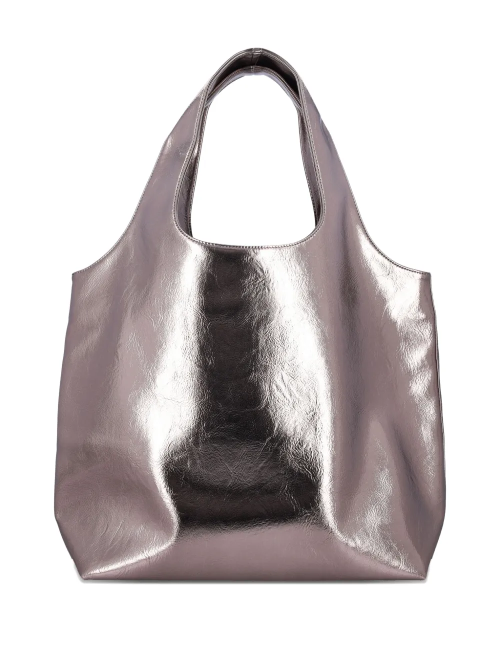 A.P.C. metallic logo tote bag Zilver