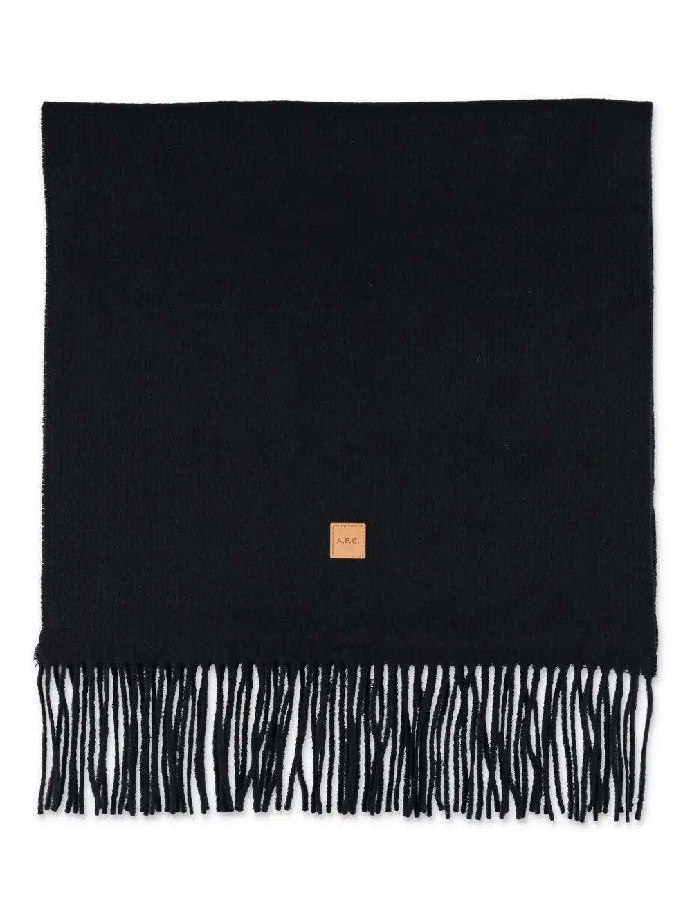A.P.C. fringed wool scarf | Black | Image 1