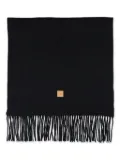 A.P.C. fringed wool scarf - Black