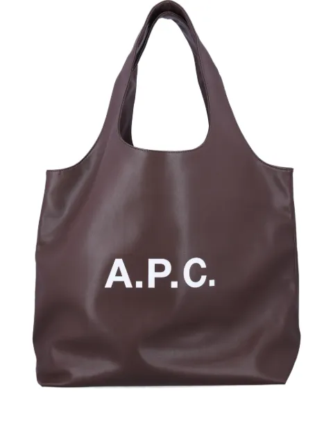 A.P.C. logo-plaque tote bag