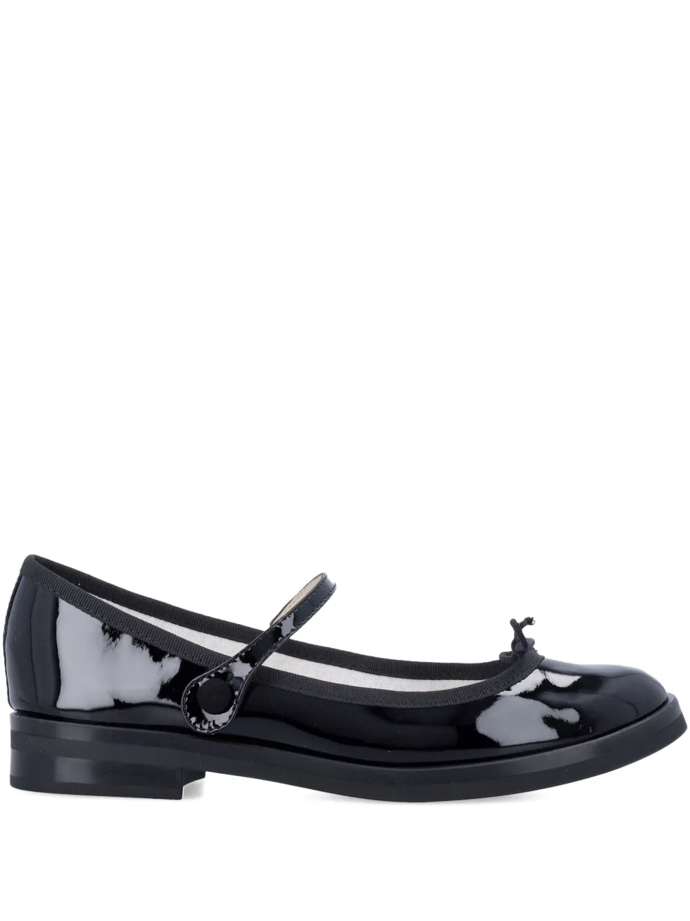 Repetto patent-leather bow ballet flats Blue