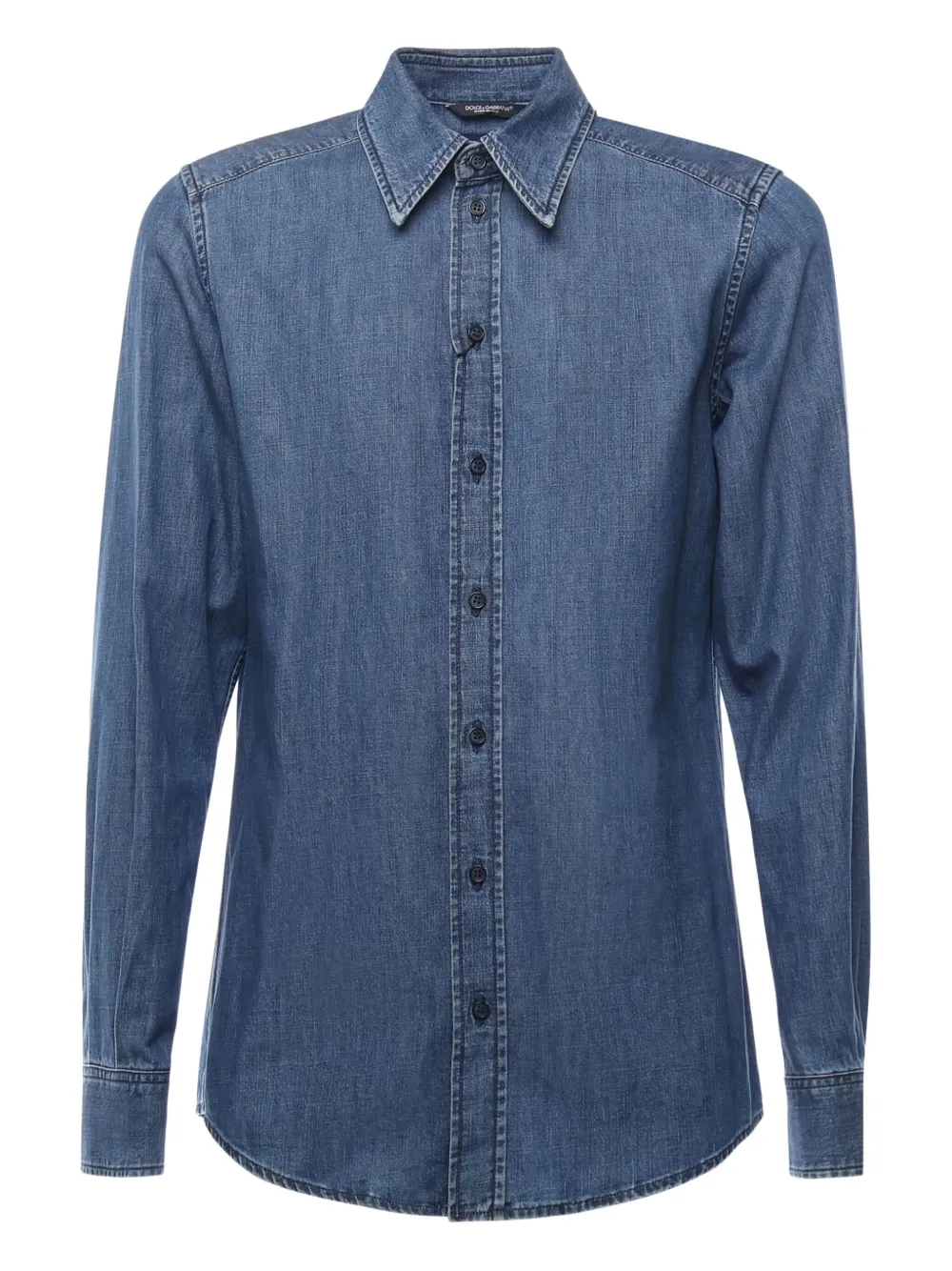 Dolce & Gabbana denim long-sleeved cotton shirt | Blue | Image 1