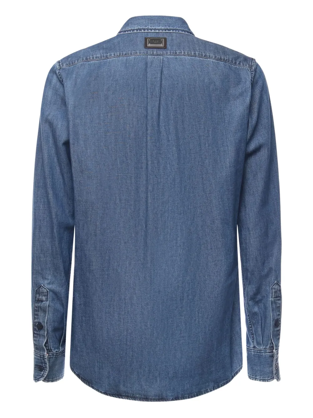 Dolce & Gabbana denim long-sleeved cotton shirt - Blauw