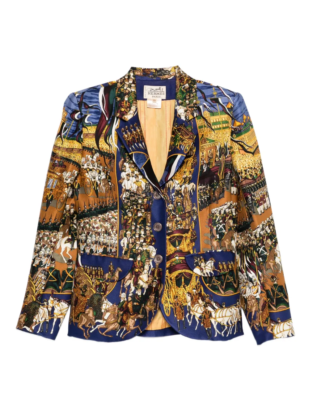 Hermès Pre-Owned 1990s printed silk jacket | Blue | Image 1