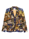 Hermès Pre-Owned 1990s printed silk jacket - Blue