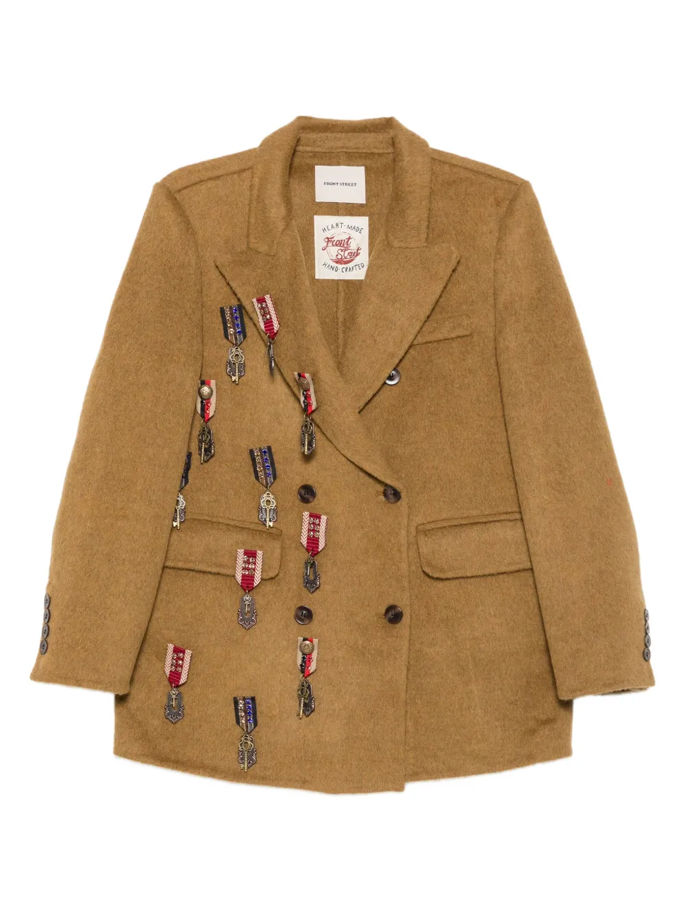 FRONT STREET 8 double-breasted peacoat | Brown | Image 1