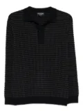 Emporio Armani textured polo shirt - Blue