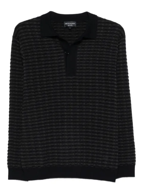 Emporio Armani textured polo shirt