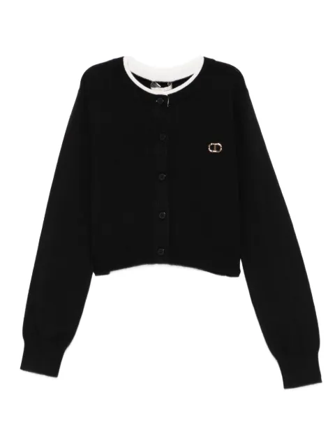 TWINSET Kids button-fastening logo cardigan
