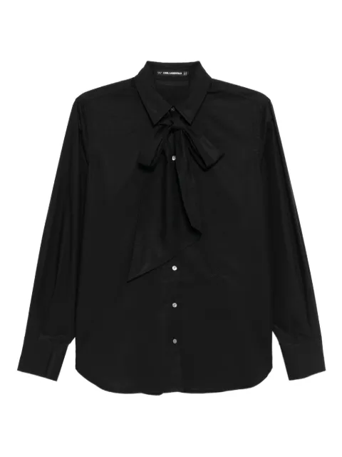 Karl Lagerfeld bow poplin shirt