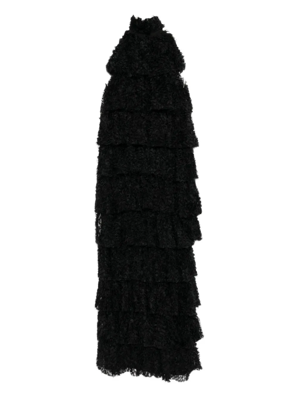Karl Lagerfeld Studio ruffled dress - Zwart
