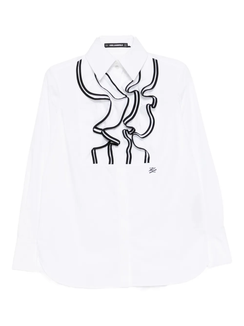 Karl Lagerfeld Logo-embroidered Shirt In White