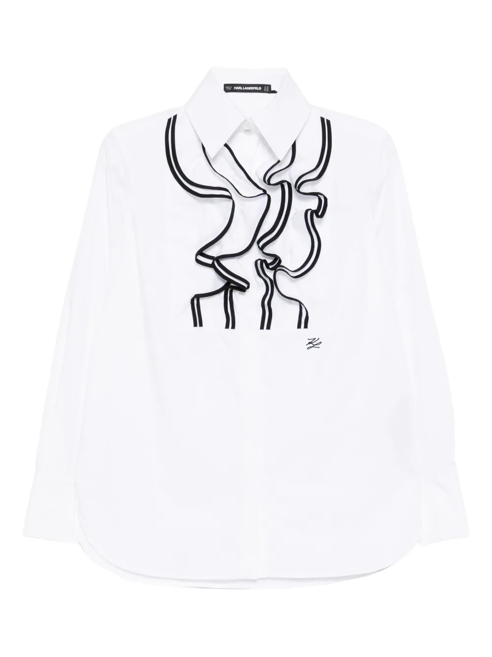 Karl Lagerfeld logo-embroidered shirt - Bianco