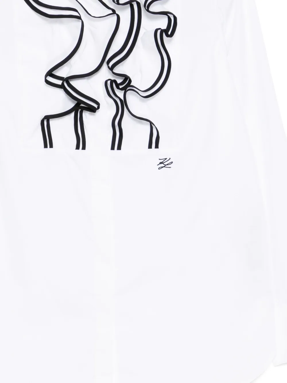 Karl Lagerfeld Blouse met geborduurd logo Wit