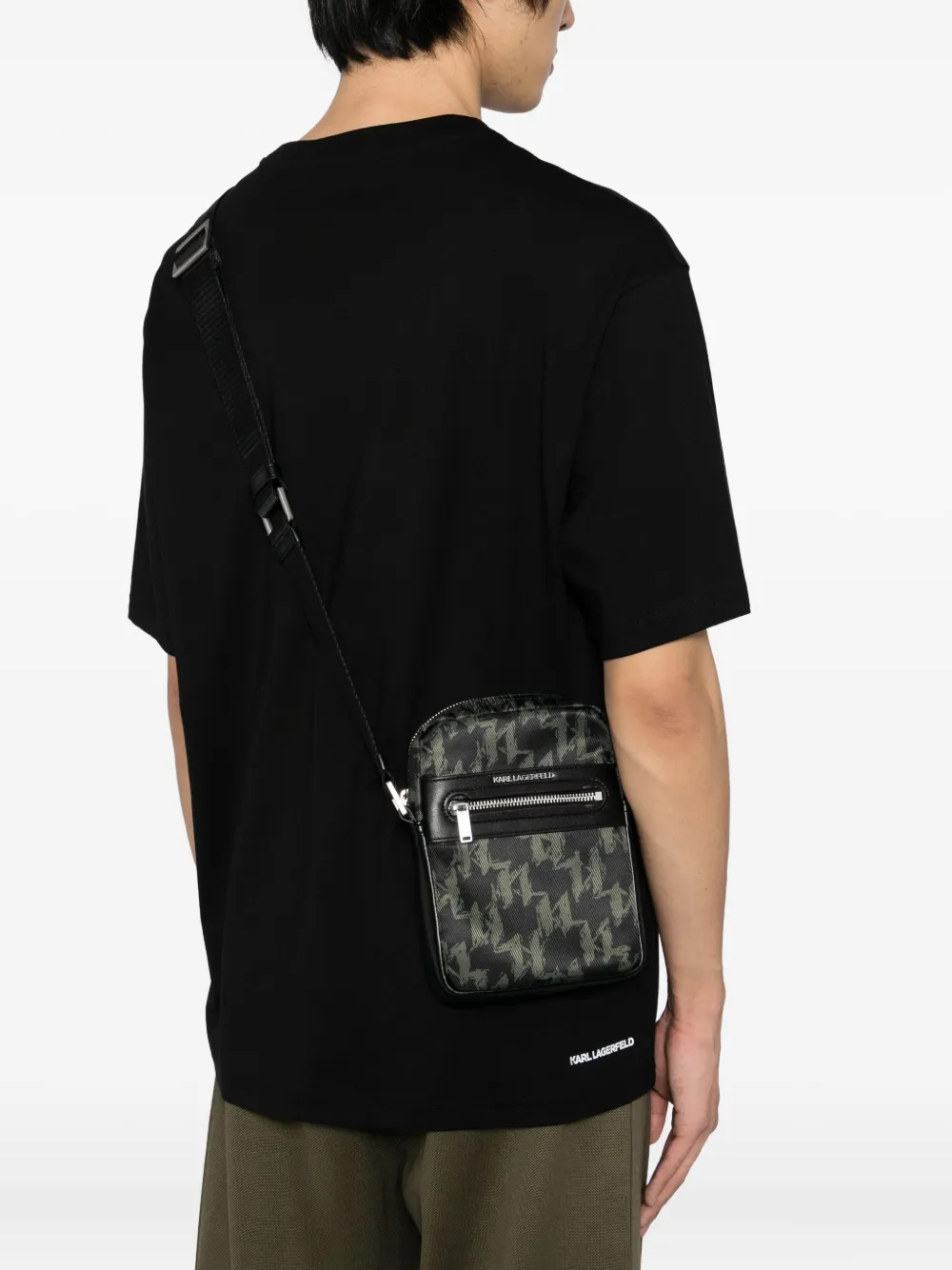 Karl Lagerfeld Messengertas met monogram - Zwart