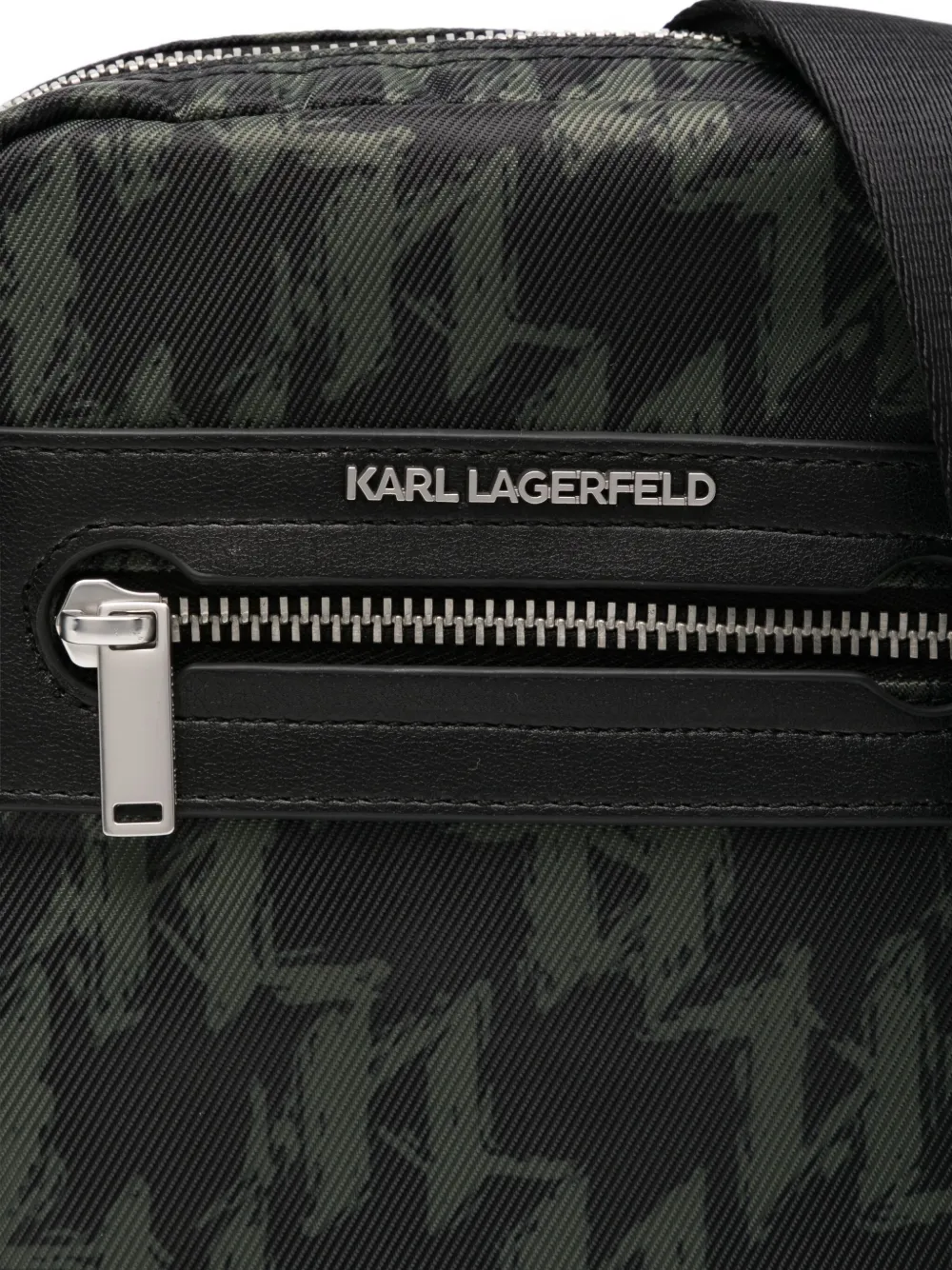 Karl Lagerfeld Messengertas met monogram Zwart
