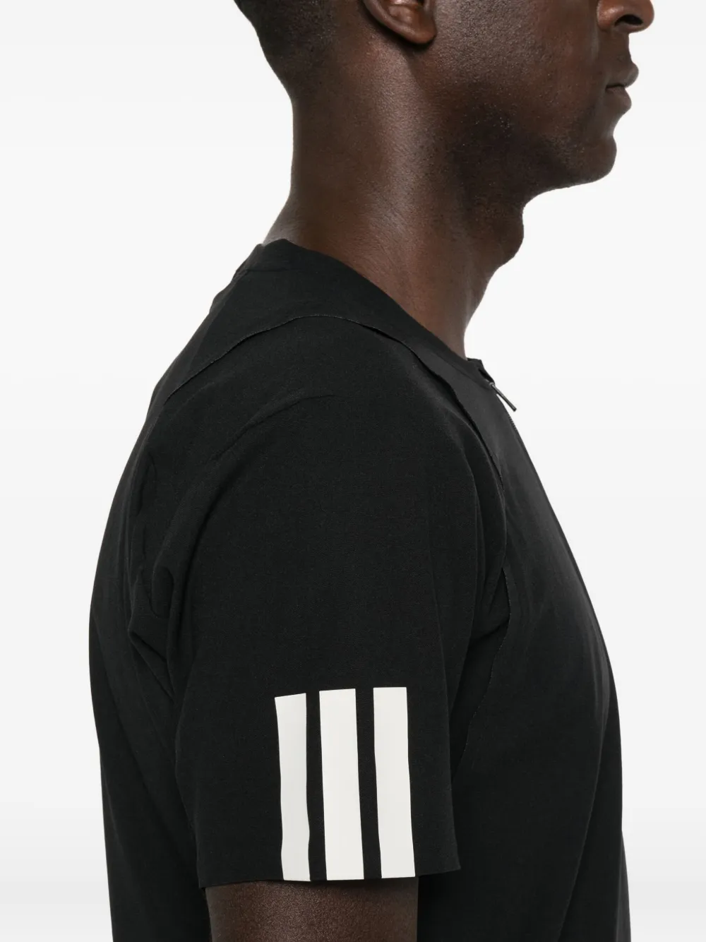 Y-3 T-shirt met vlakken en rits Zwart