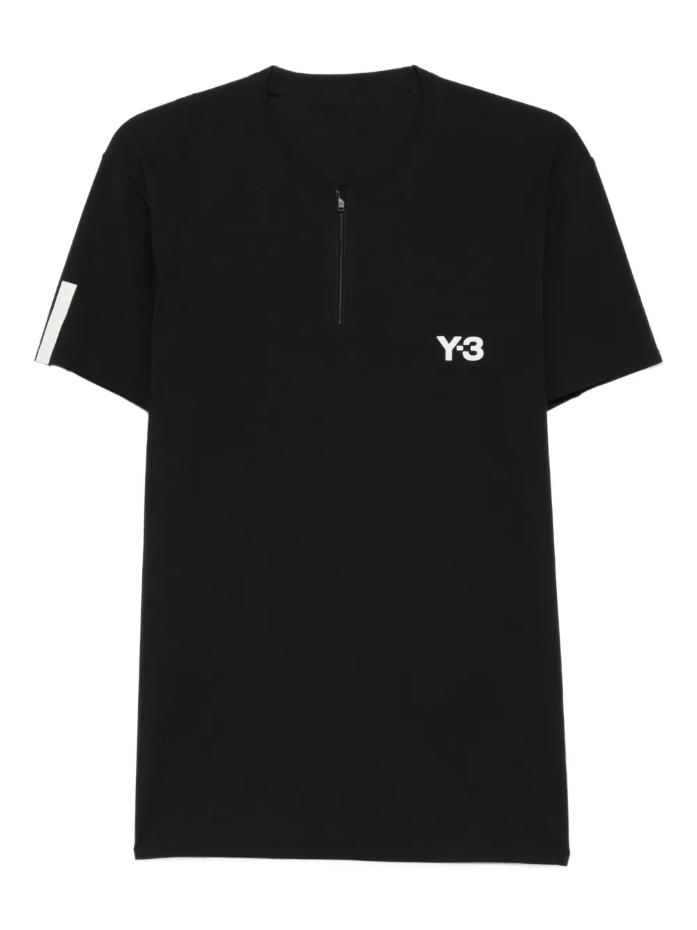 Y-3 T-Shirt mit Reißverschluss | Schwarz | Image 1