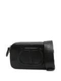 TWINSET Kids embossed-logo top-zip shoulder bag - Black