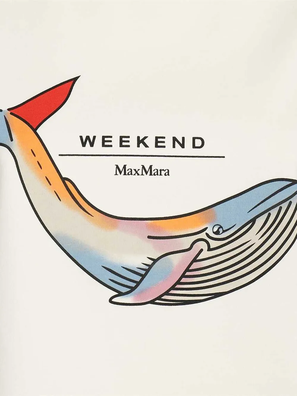 Weekend Max Mara whale-print cotton T-shirt Beige